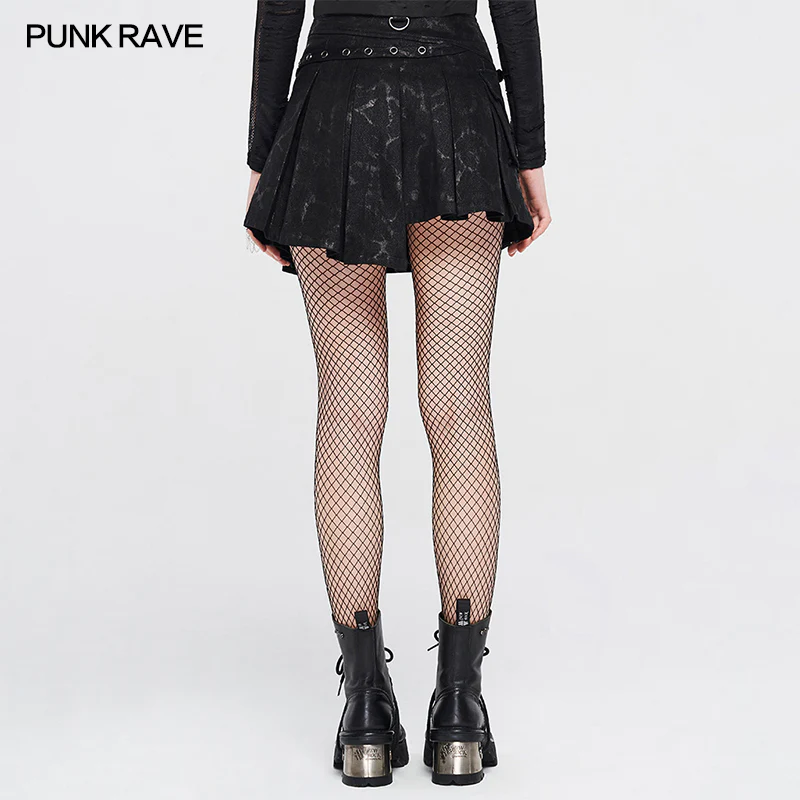 2021 Irregular Patterns Punk Skirt With Buckle - Image 3