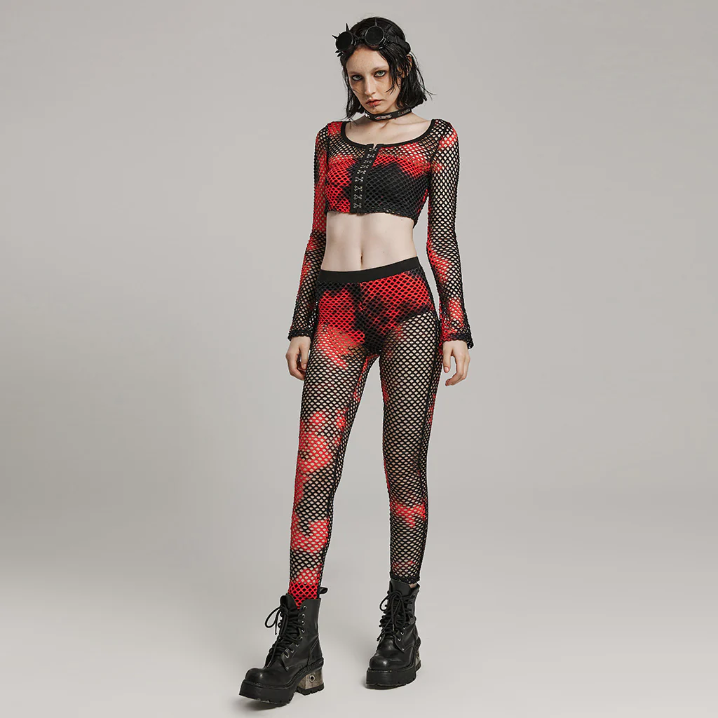 2024 PUNK tie-dyed mesh leggings - Image 8