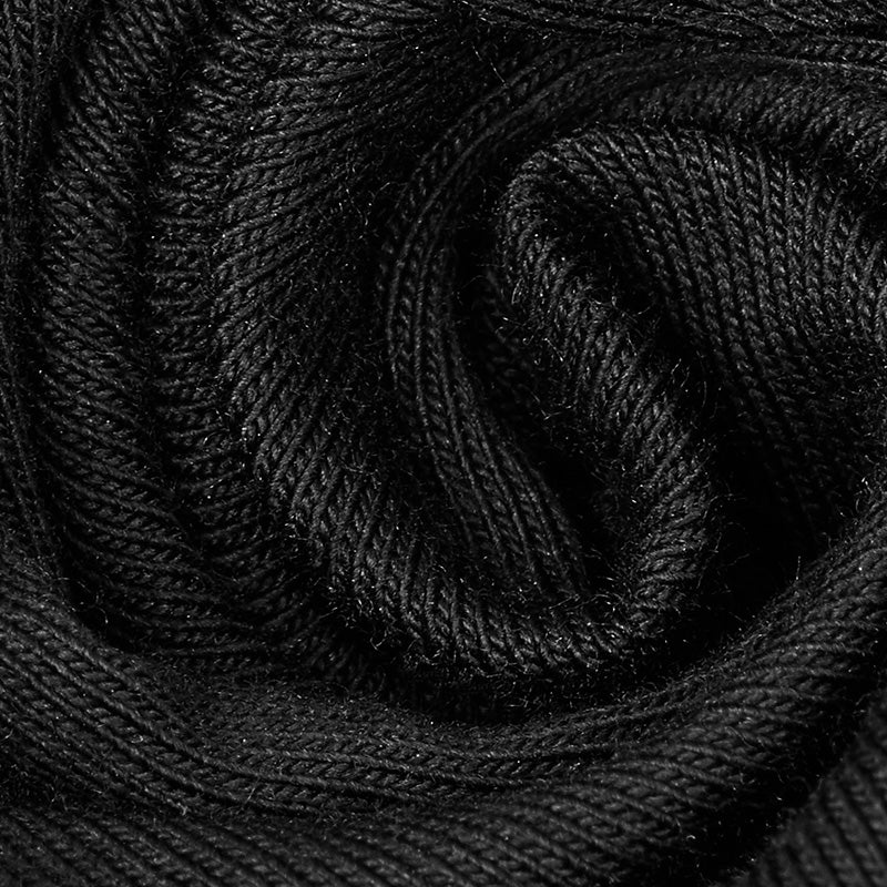 Asymmetrical Black Harness Design Knit Punk Dress - Image 5