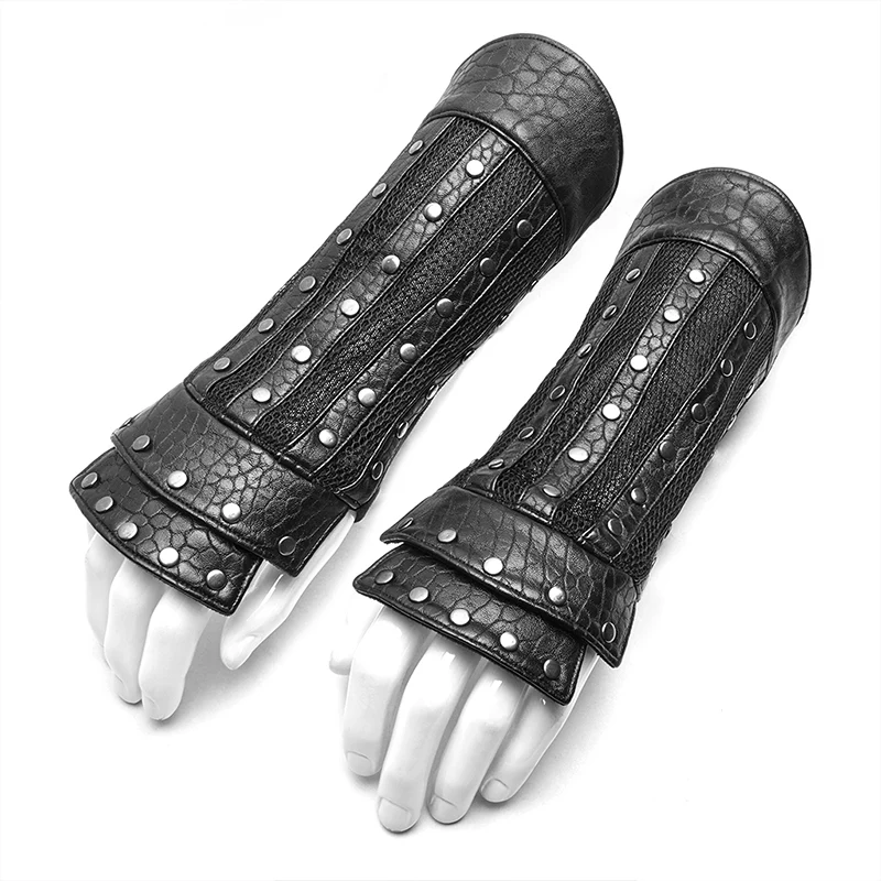 Chinese Style Texture Leather Plate Gloves - Image 3