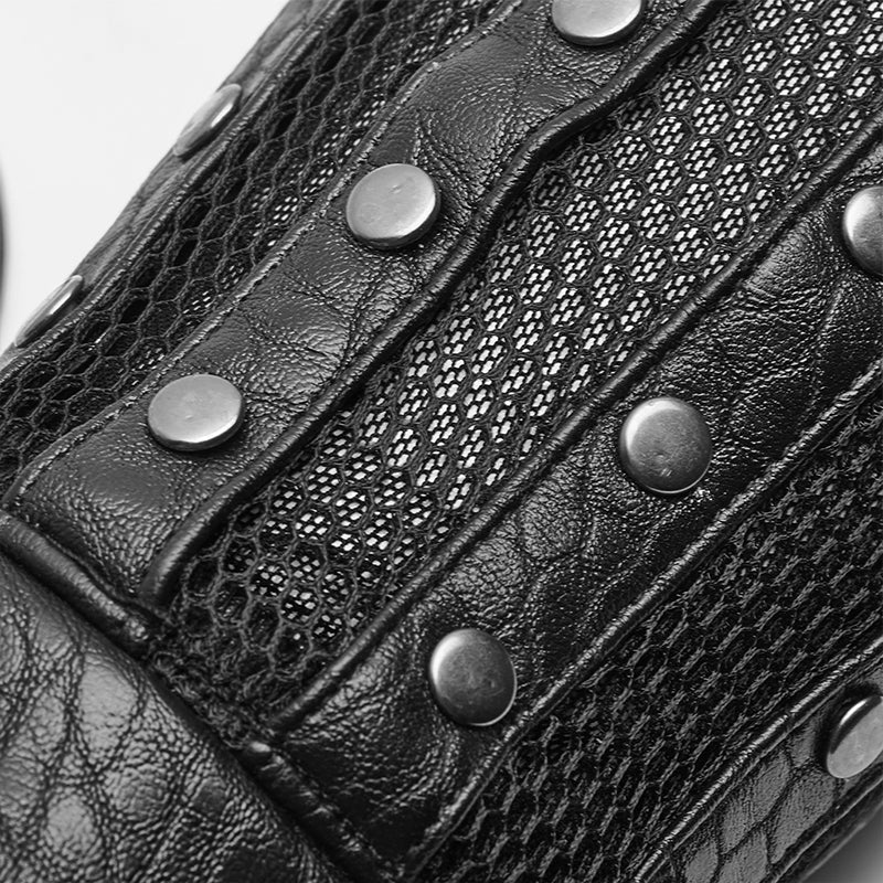 Chinese Style Texture Leather Plate Gloves - Image 4