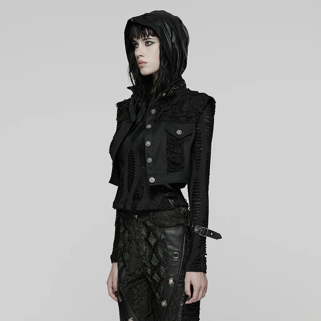 Cool Ragged Punk Short Vest - Image 2
