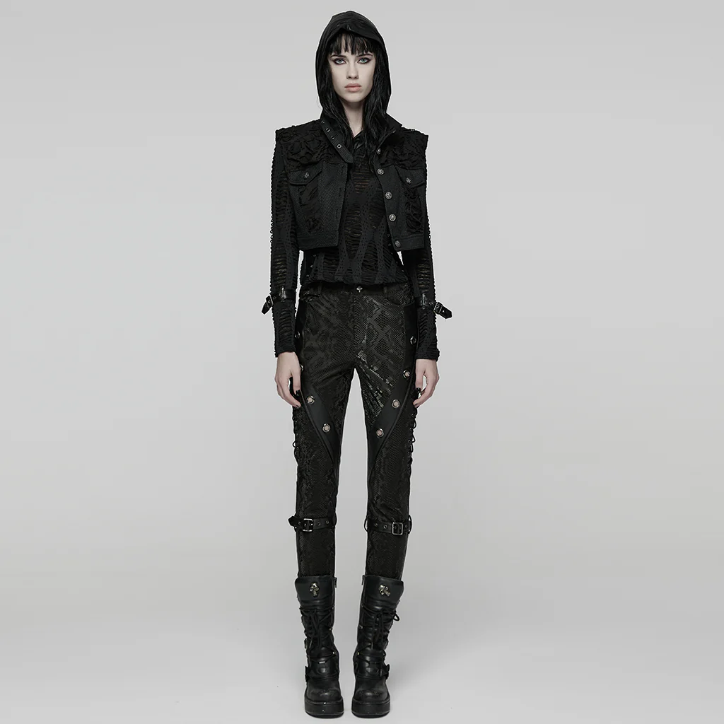 Cool Ragged Punk Short Vest - Image 6