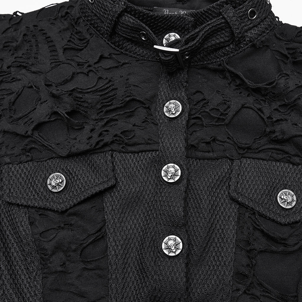 Cool Ragged Punk Short Vest - Image 9