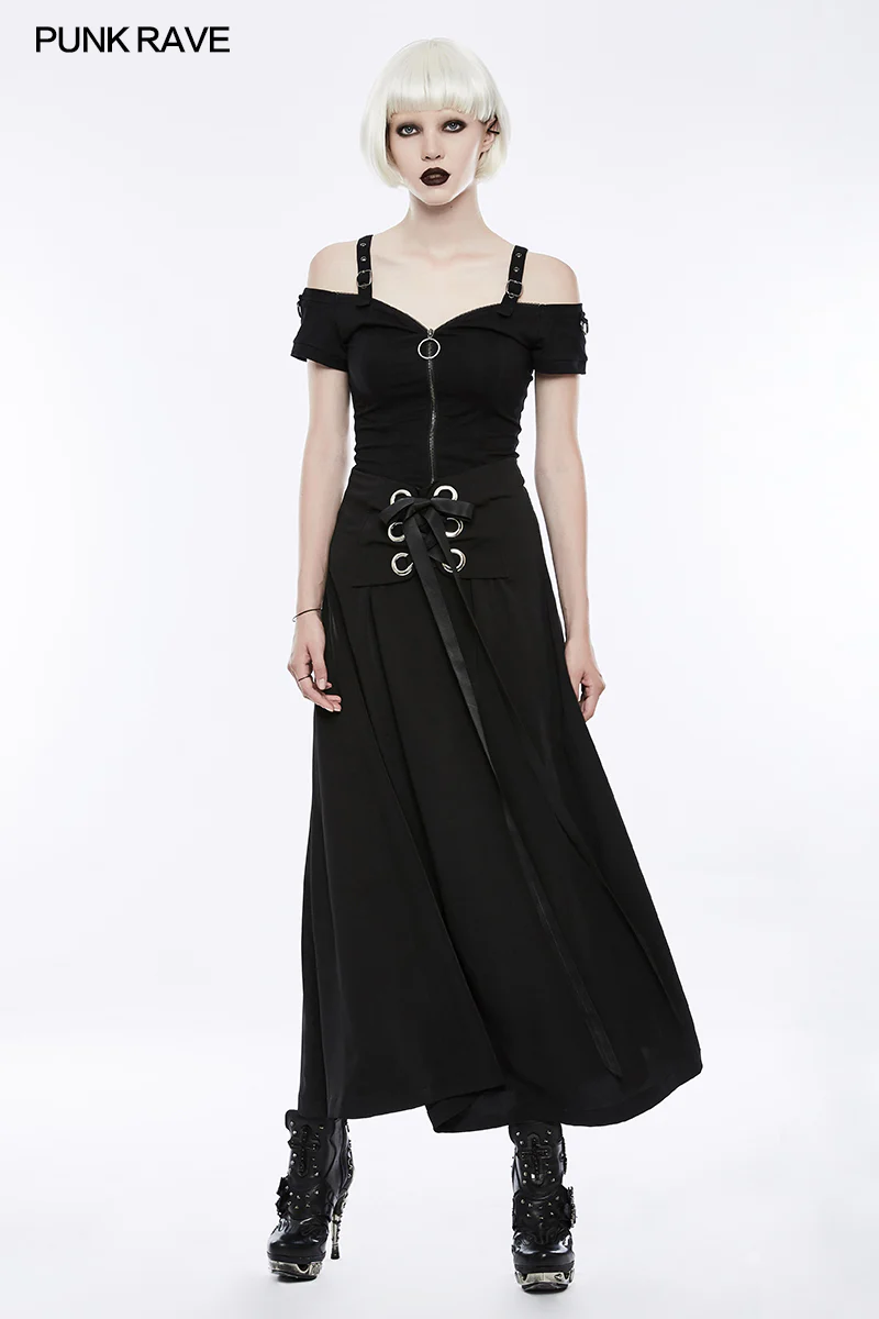 Corns Tie Wraps Chiffon Half Punk Skirt - Image 4
