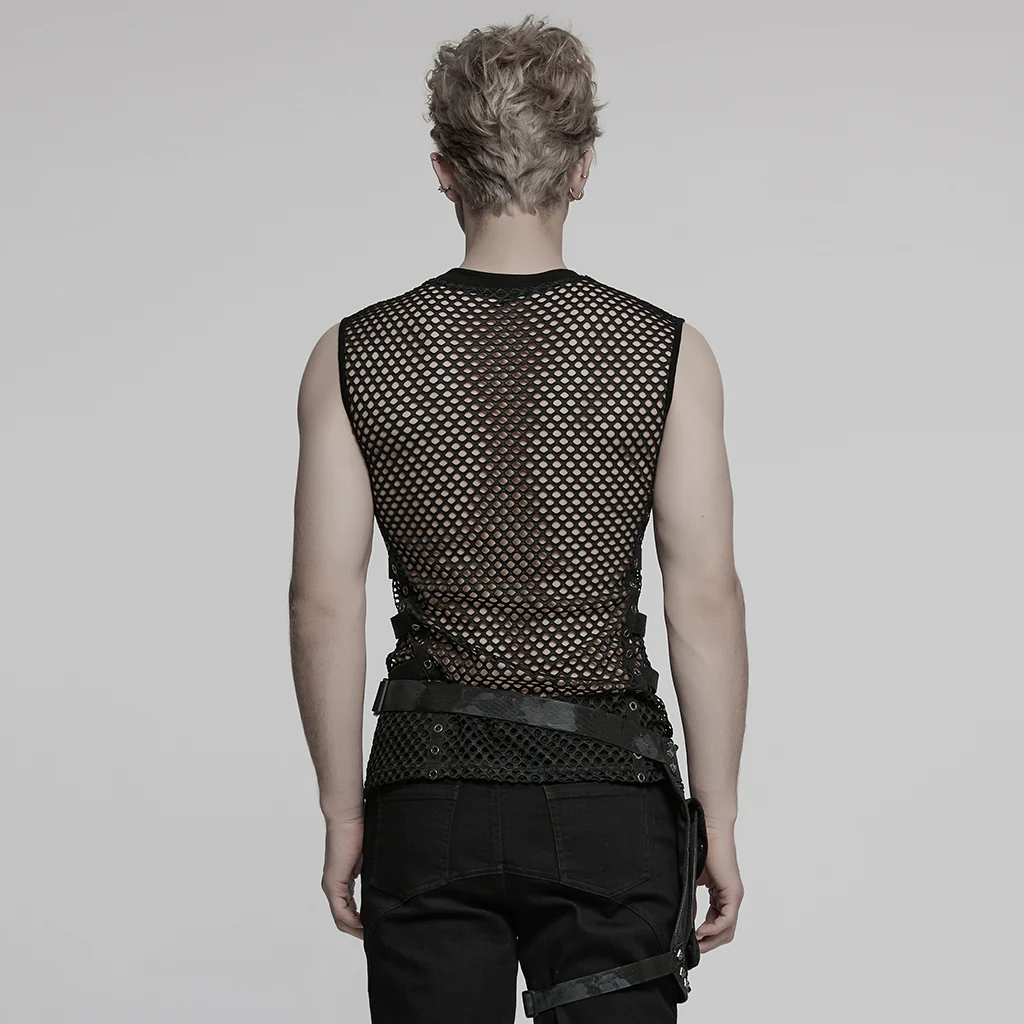 CyberPunk Sexy Mesh Vest - Image 4