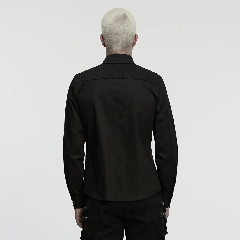 Cyberpunk Splicing Shirt For Men - Image 4