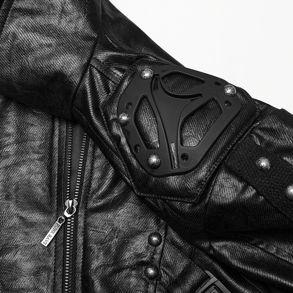 Cyberpunk stand up collar jacket - Image 7