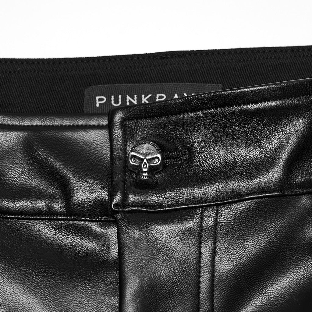 Cyberpunk straight leather pants - Image 2