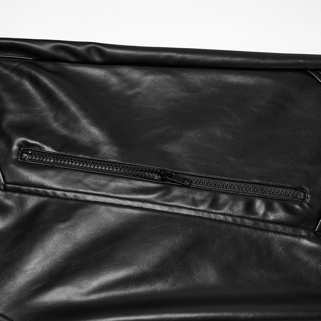 Cyberpunk straight leather pants - Image 7
