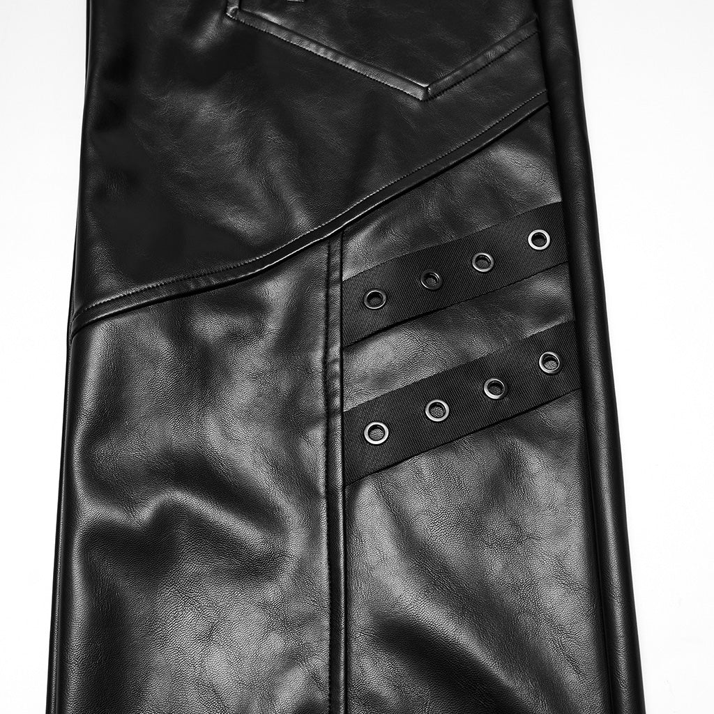 Cyberpunk straight leather pants - Image 8