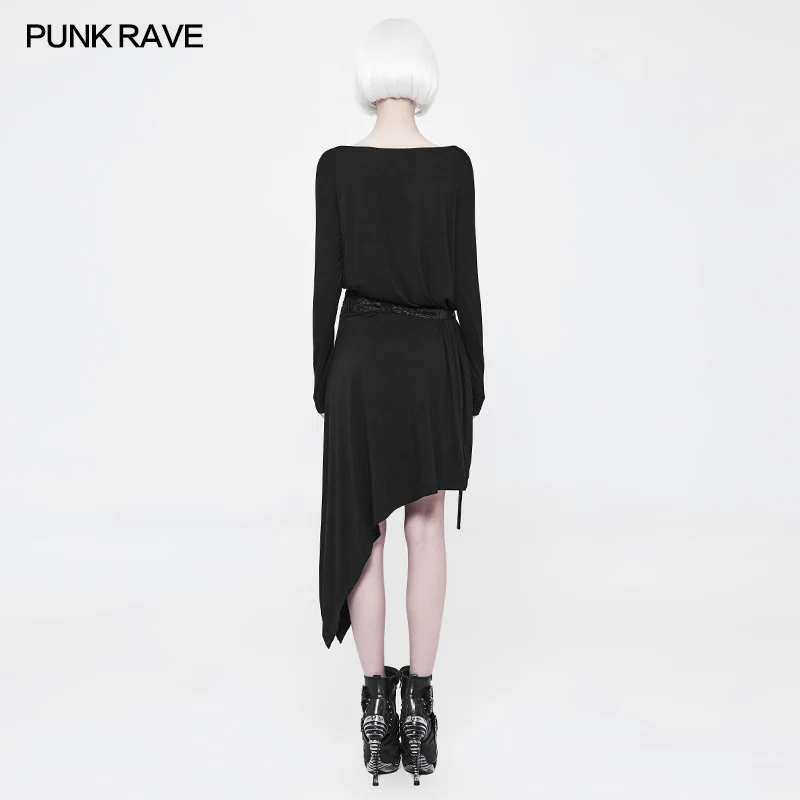 Daily A Word Collar Loose Punk Dress With Waistband - Image 3
