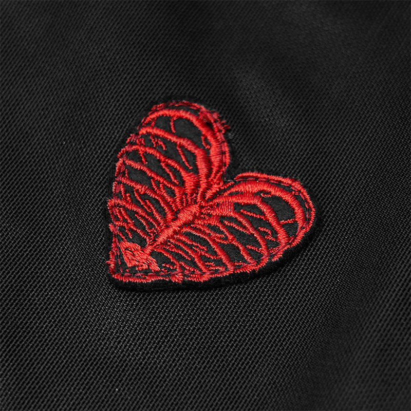 Daily peach heart paste cloth mesh t-shirt - Image 5