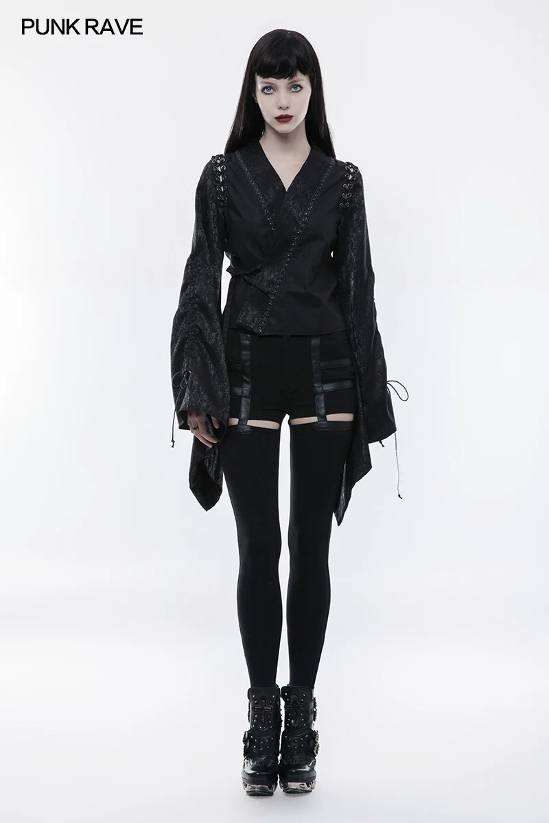 Daily Punk Pants Hollow-out Stretchy Leggings - Image 6