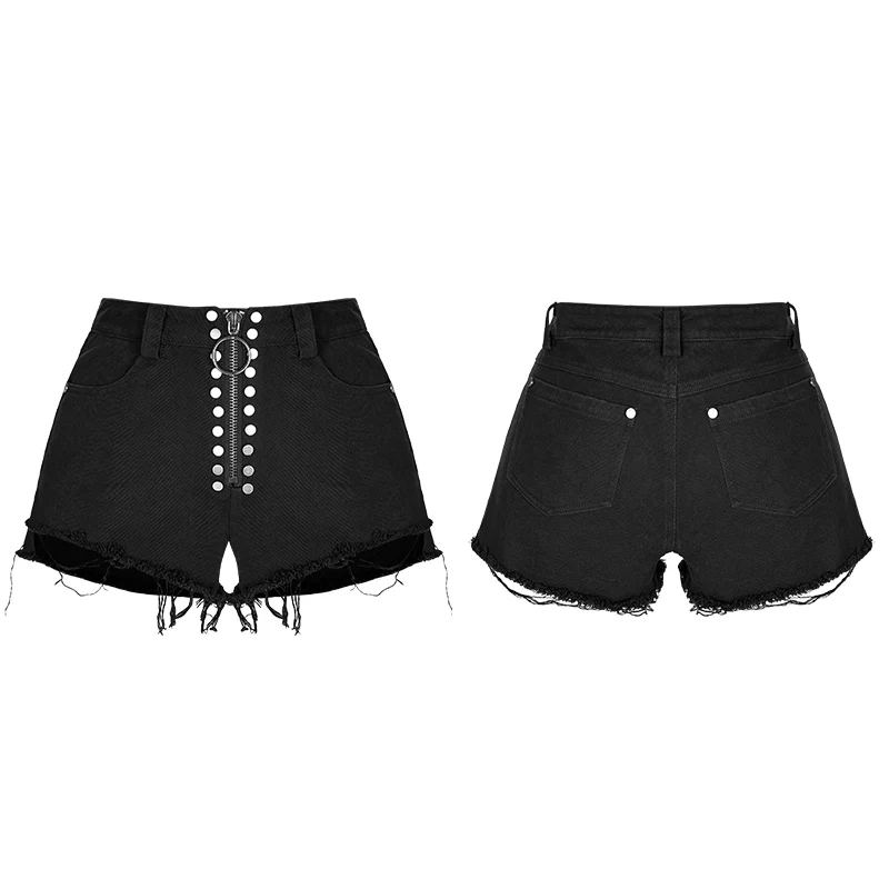 Daily Rivets Punk Pants High Waist Shorts - Image 4