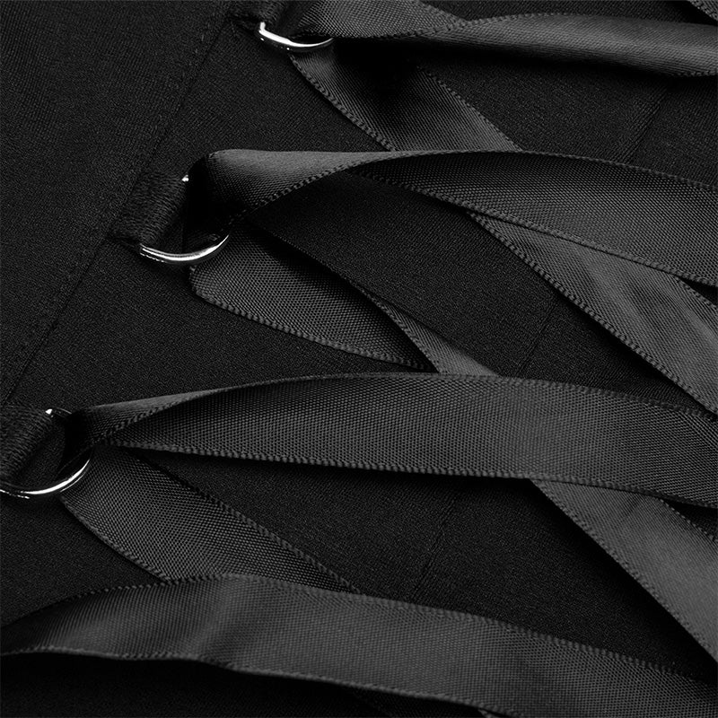 Dark falbala lashing back dress - Image 5