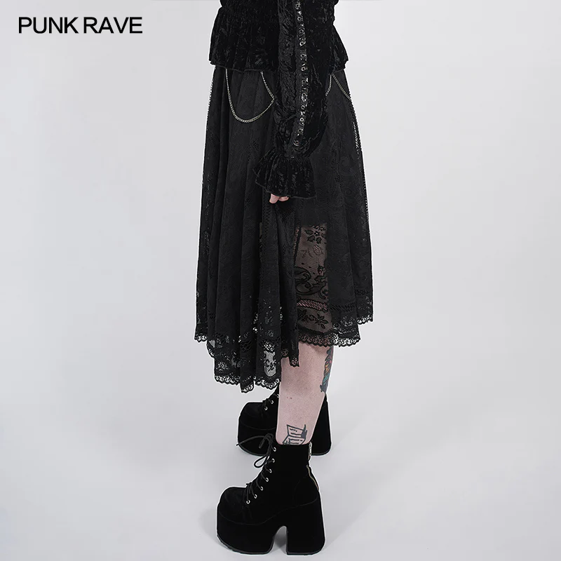 Dark night Gothic Lace Skirt - Image 2