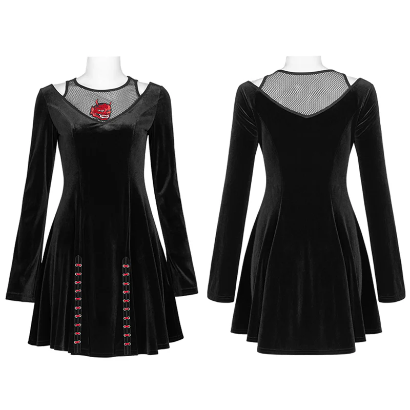 Dark prajna embroidery dress - Image 4