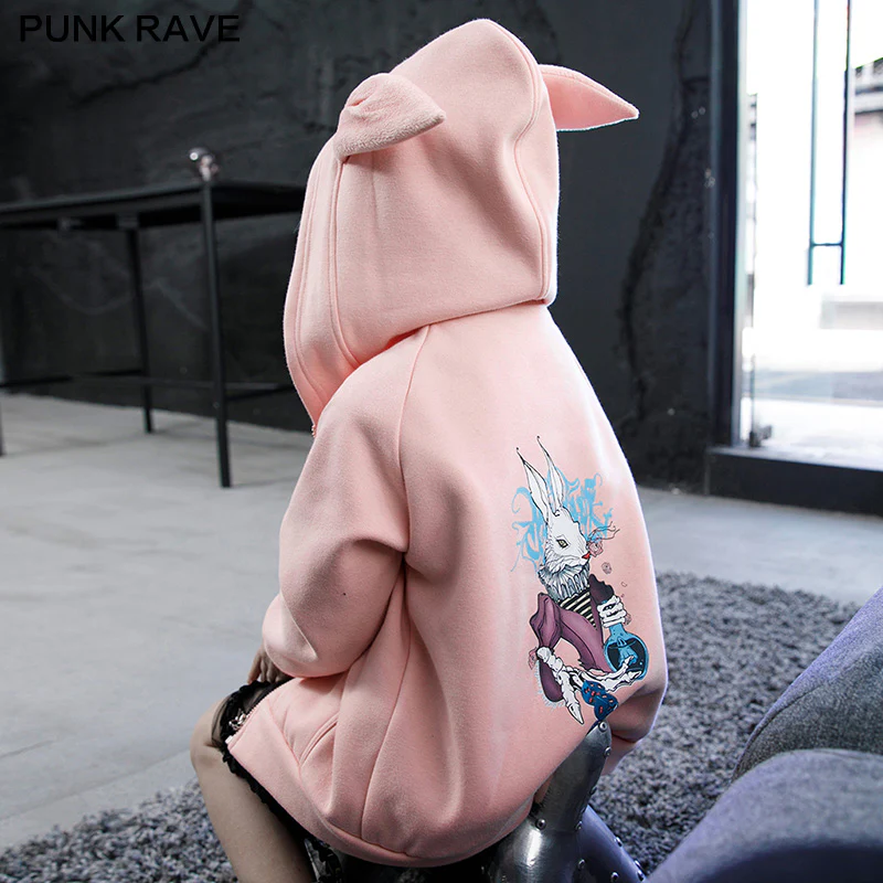 Dark rabbit print coat - Image 13
