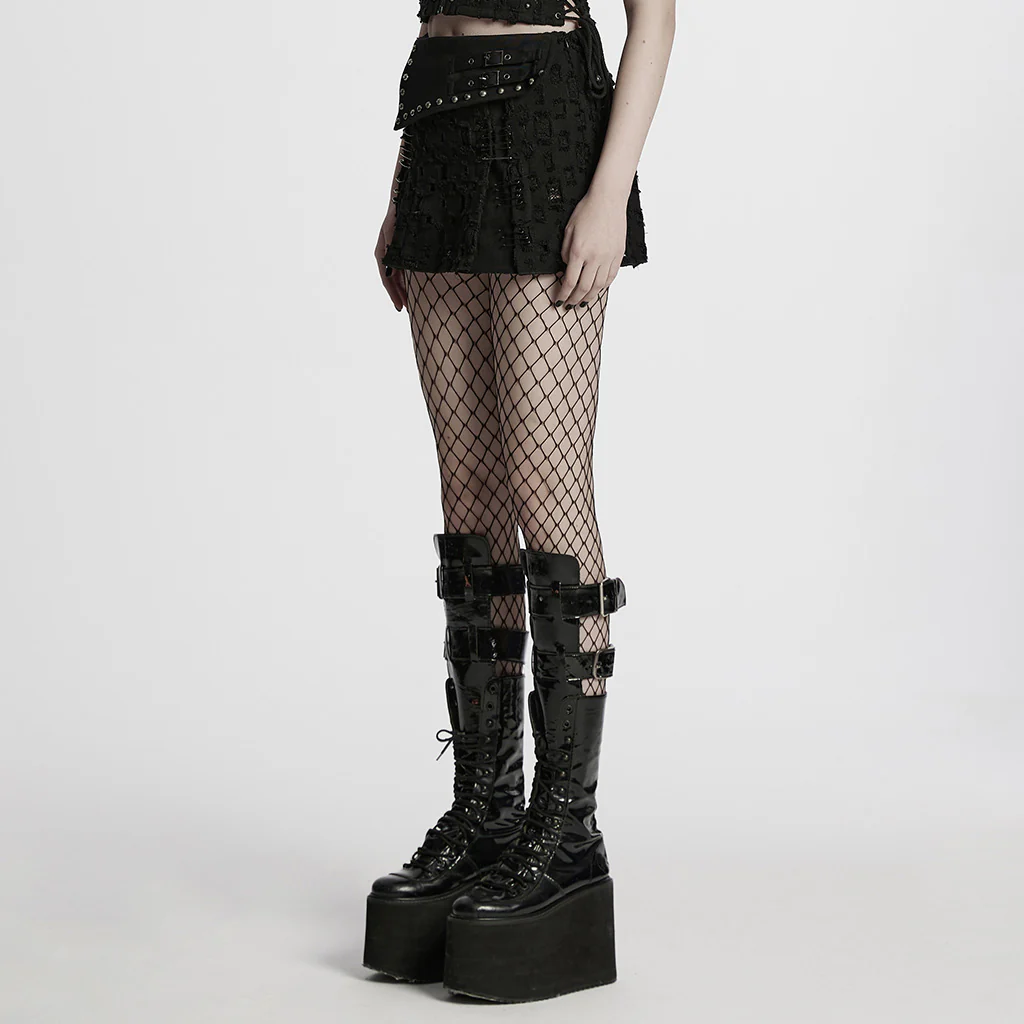 Decadent punk denim skirt - Image 3