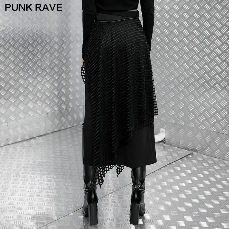 "Electronic Bionic" stitched straight high waist skirt - Image 3