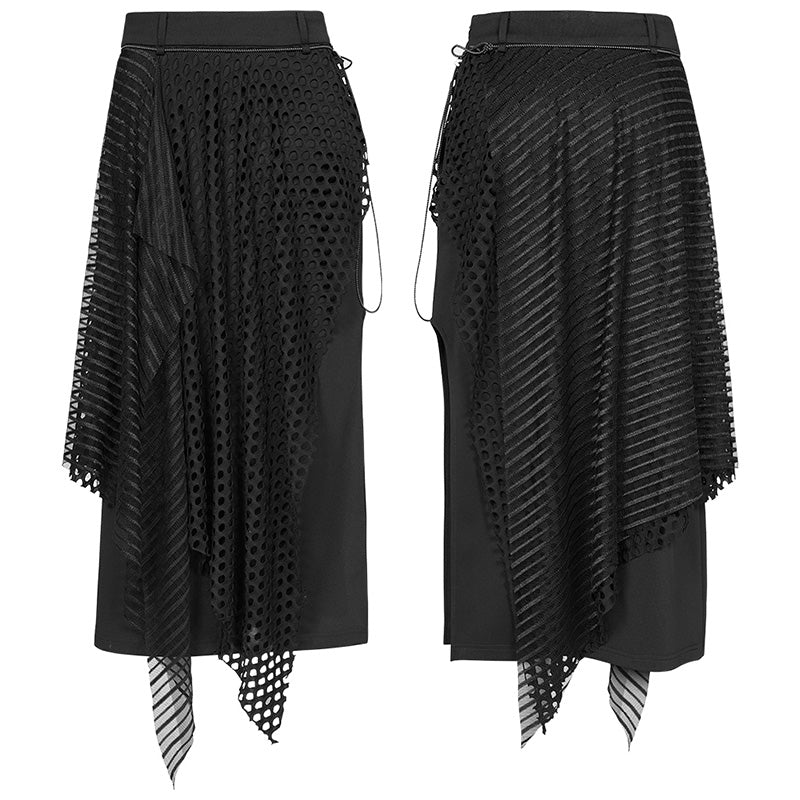 "Electronic Bionic" stitched straight high waist skirt - Image 4