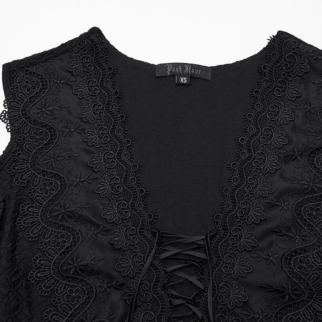 Elegant Goth Sheer Dress - Image 5