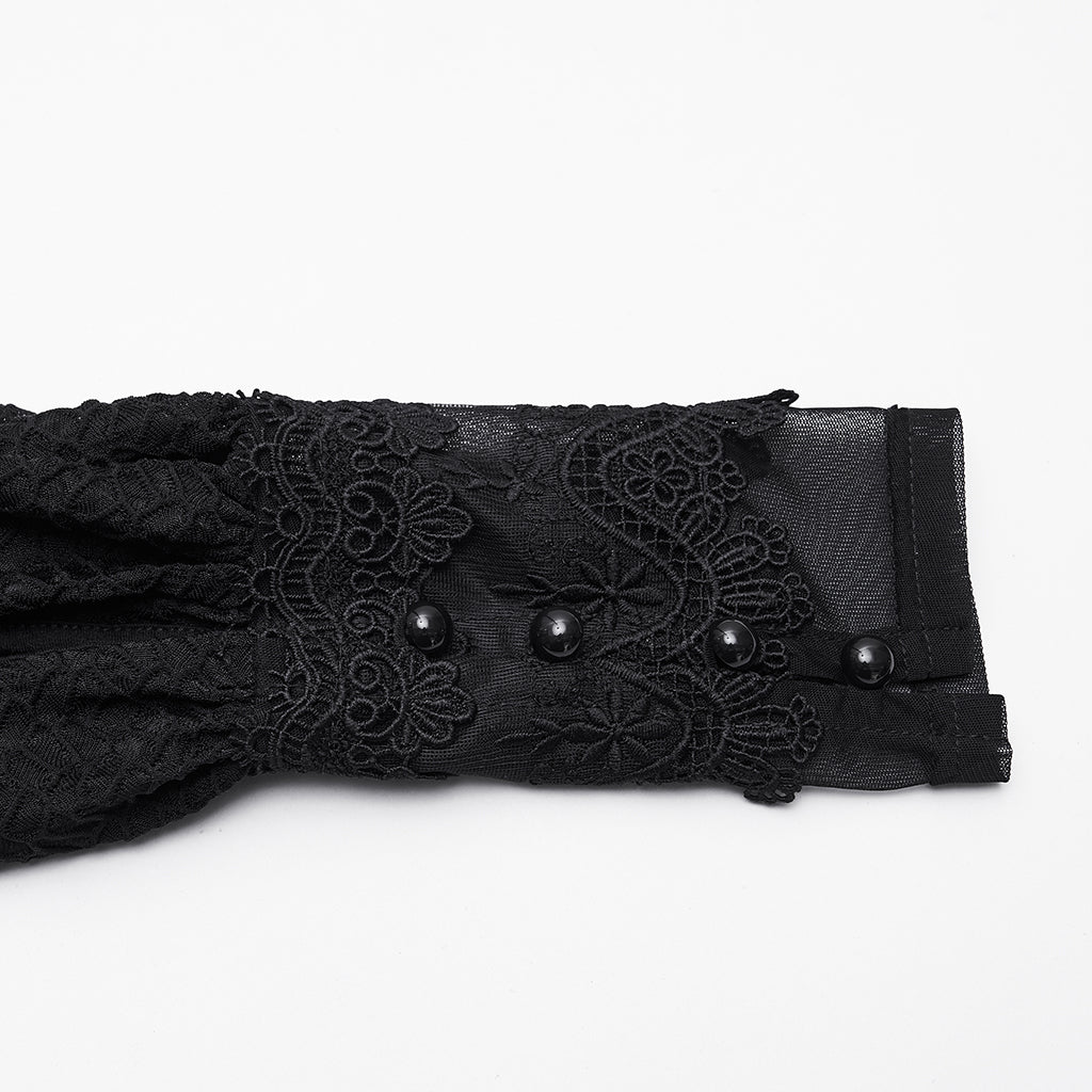 Elegant Goth Sheer Dress - Image 7