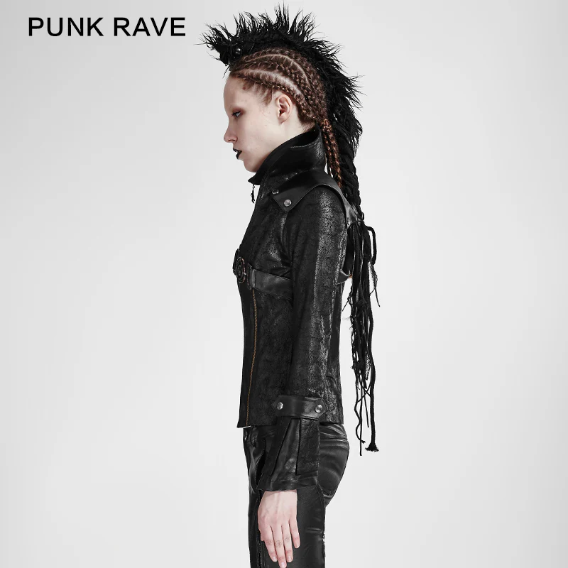 Fashion Chinchilla Leather Punk Coat - Image 7