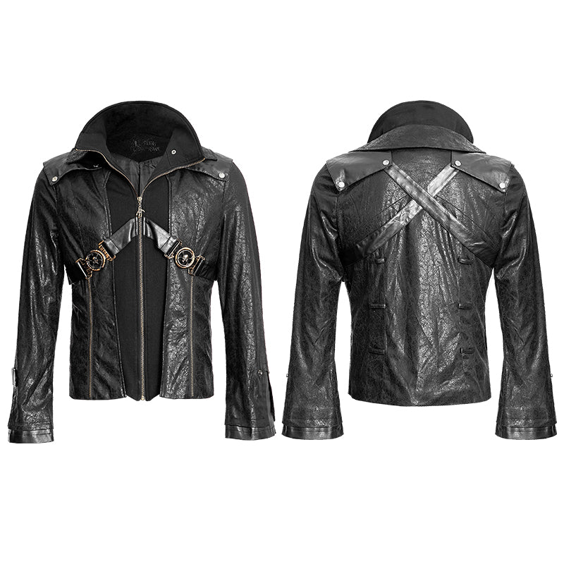Fashion Chinchilla Leather Punk Coat - Image 9