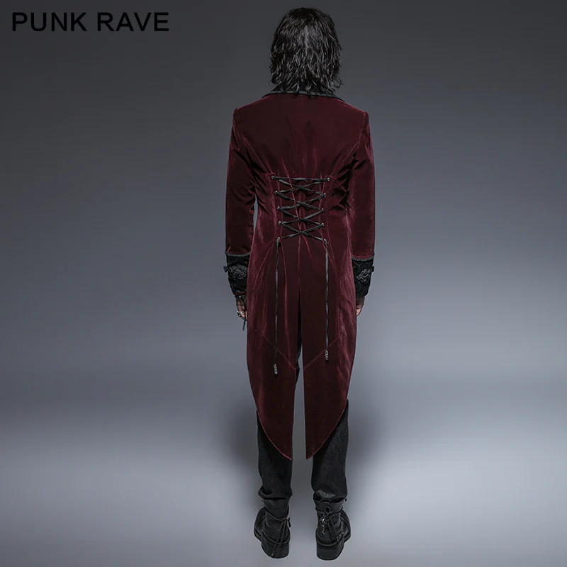 Fashion Classical Gentle Long Gothic Jacket With Velour - Image 3