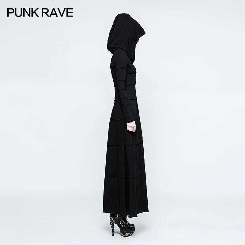 Fashion Multi Split Hooded Punk Dress For Women - Image 2