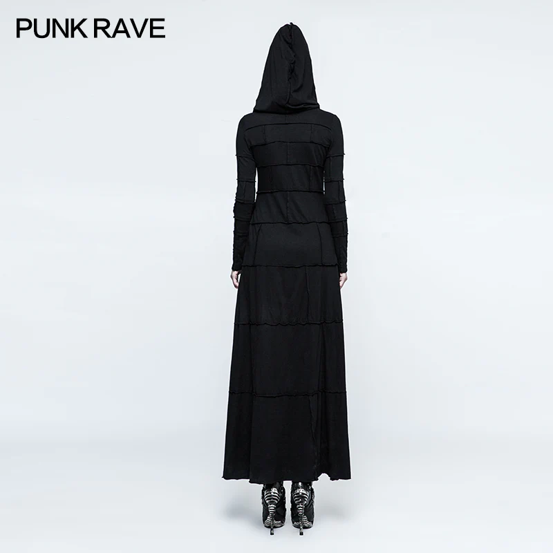 Fashion Multi Split Hooded Punk Dress For Women - Image 3