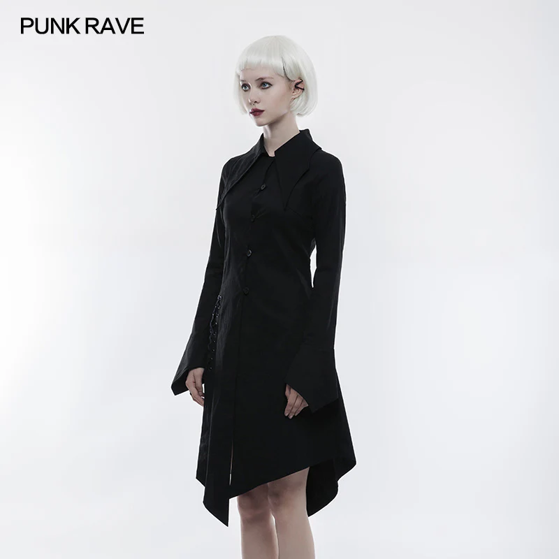 Figuring Style Gothic Shirt Long Blouse With Bat Wing Collar - Image 2