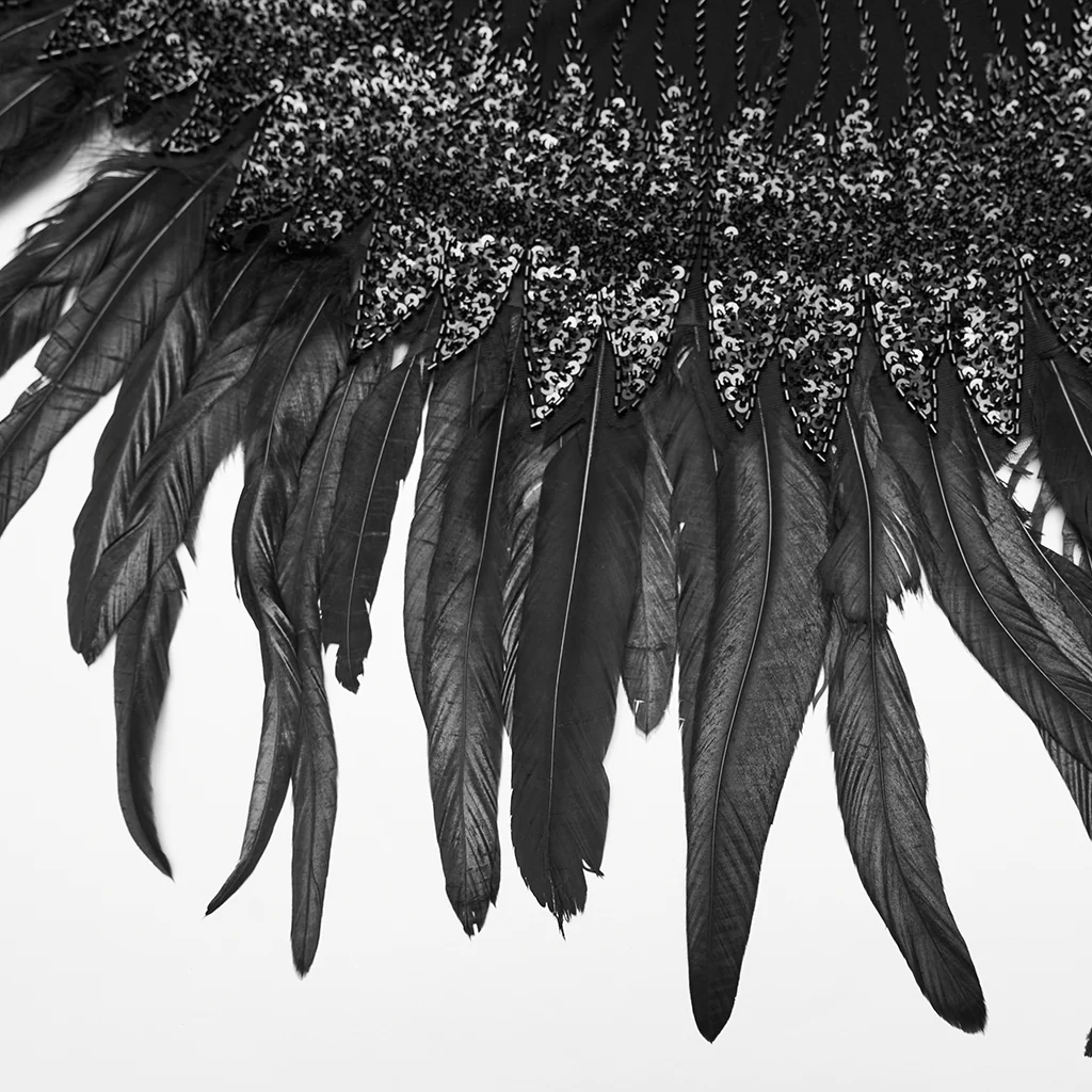 Gorgeous Goth Feather Shawl - Image 9