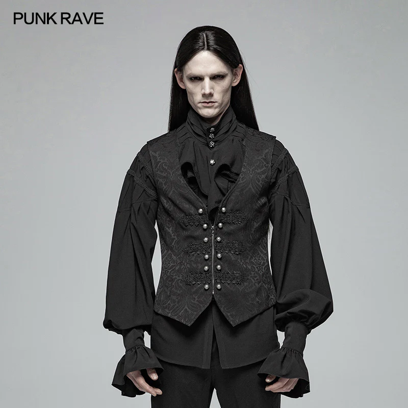 Gorgeous Vintage Gothic Jacquard V-neck Vest
