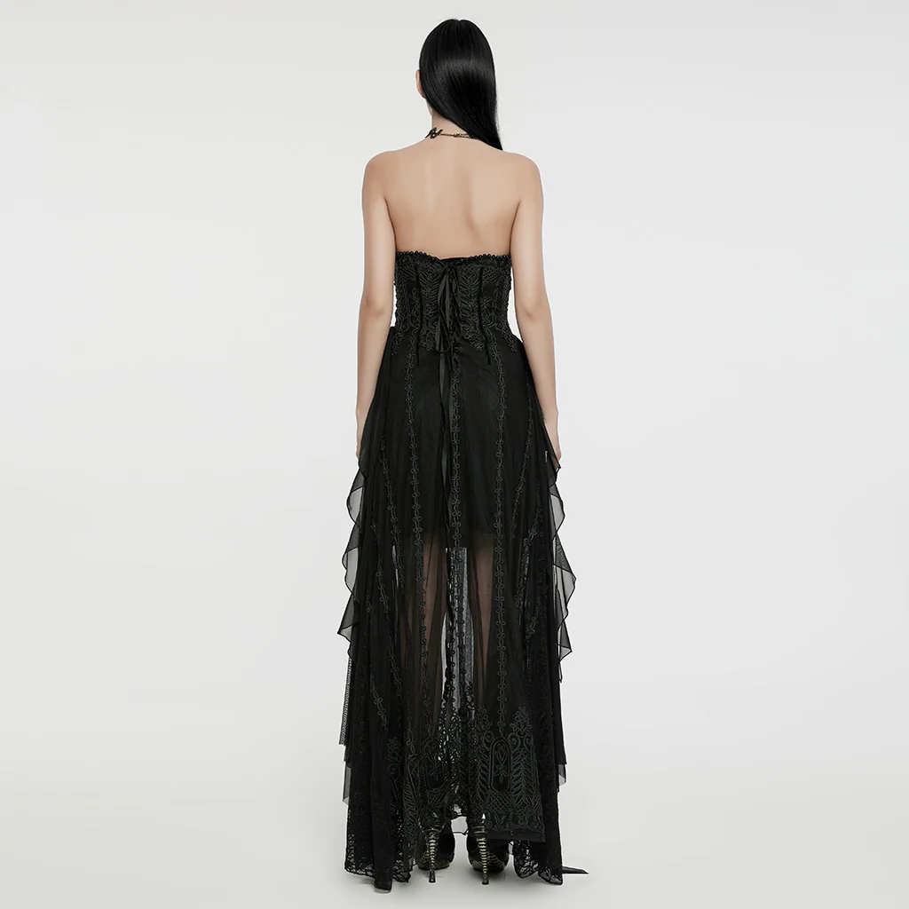 Goth 3D Embroidered Dress - Image 3