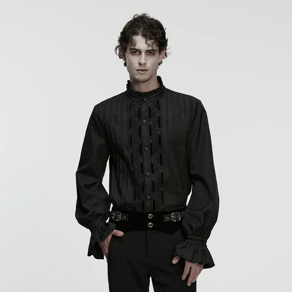 Goth 3D pleated shirt