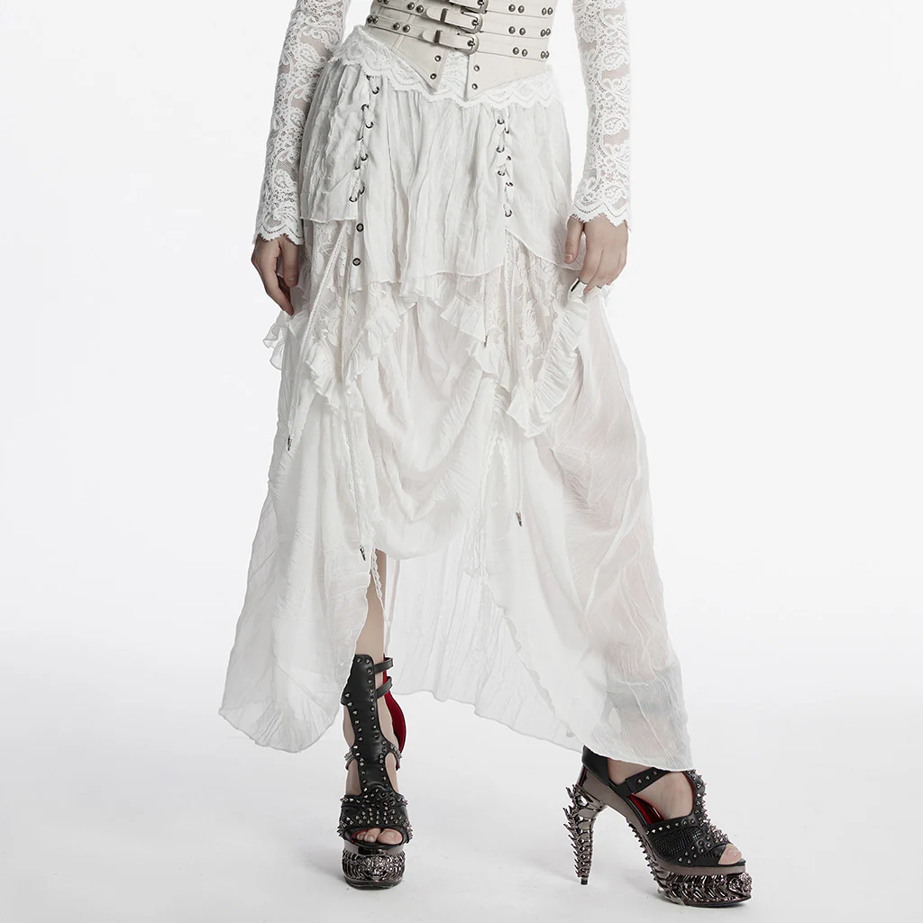Goth asymmetric chiffon skirt - Image 2