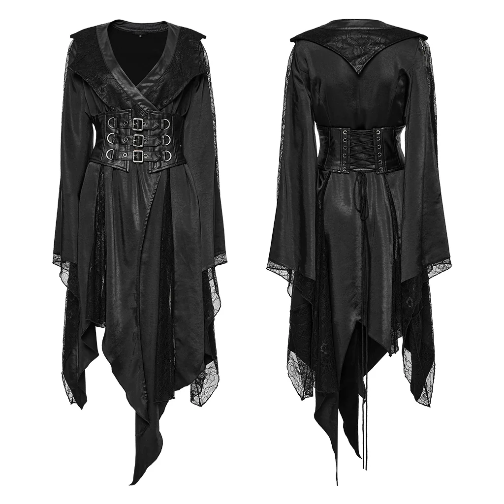 Goth asymmetric lapel kimono - Image 6