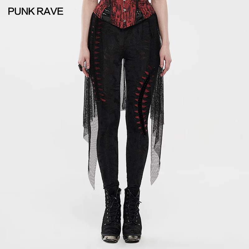 Goth black flame leggings - Image 7