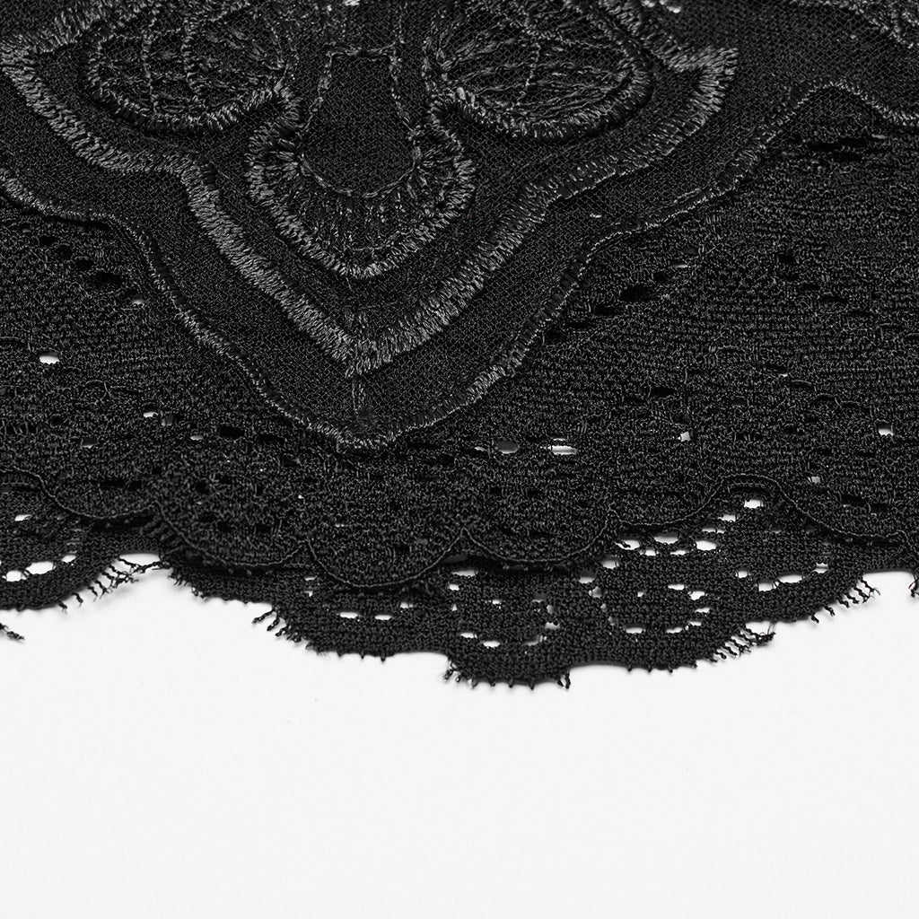 Goth Daily Lace Crop Top - Image 9