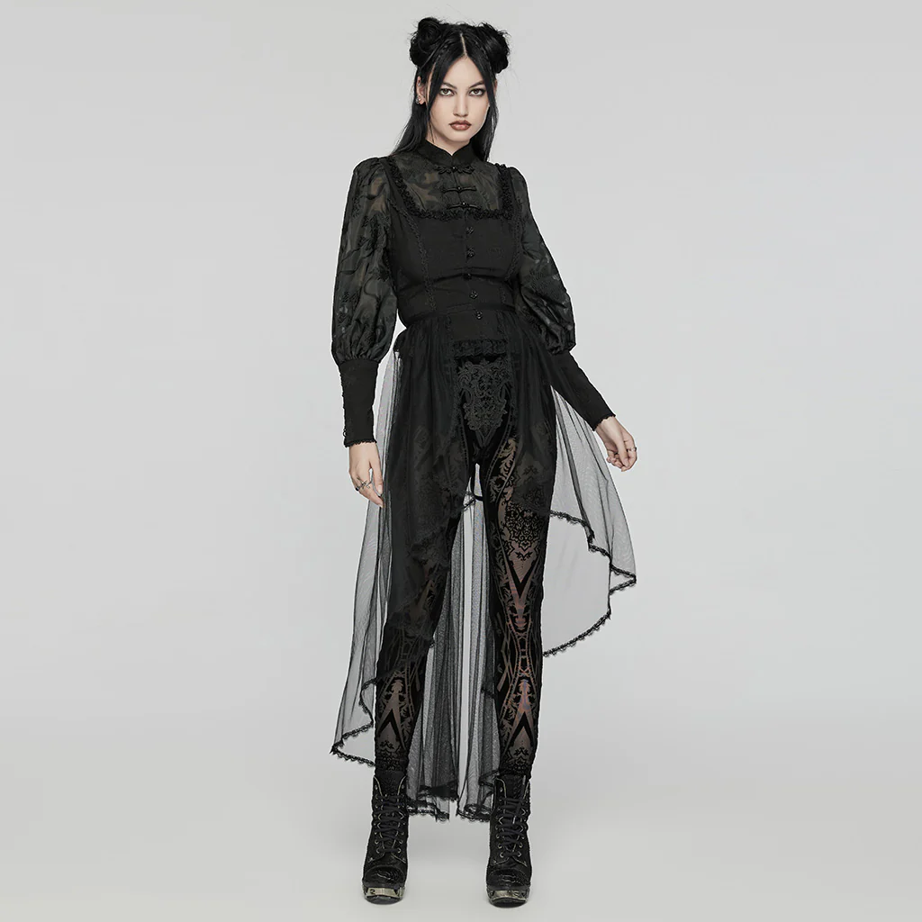 Goth Dark Mesh Detachable Corset - Image 5