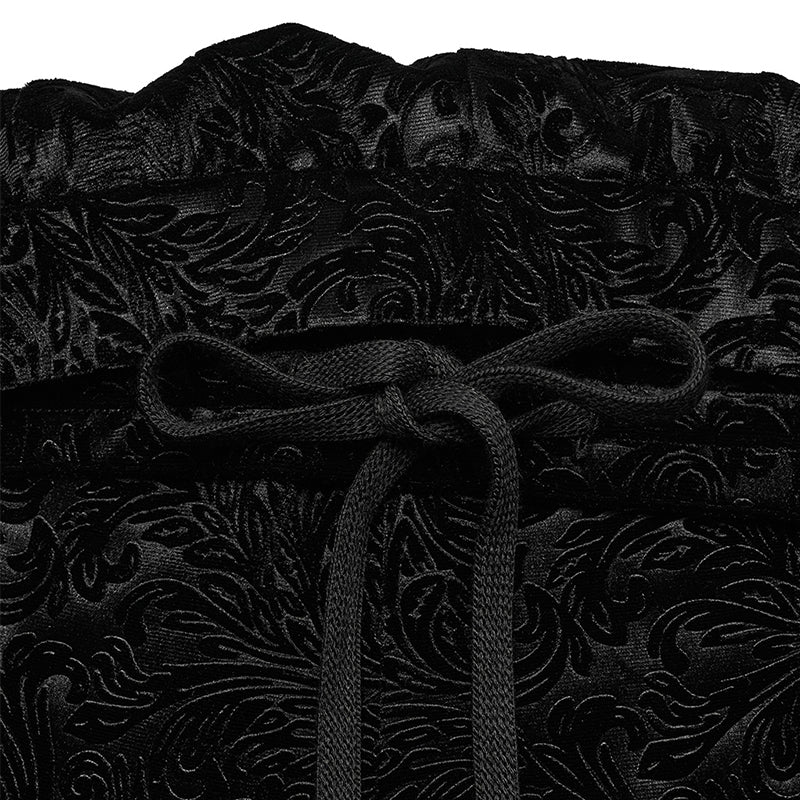 Goth Dark Texture Jacquard Flare Pants - Image 9
