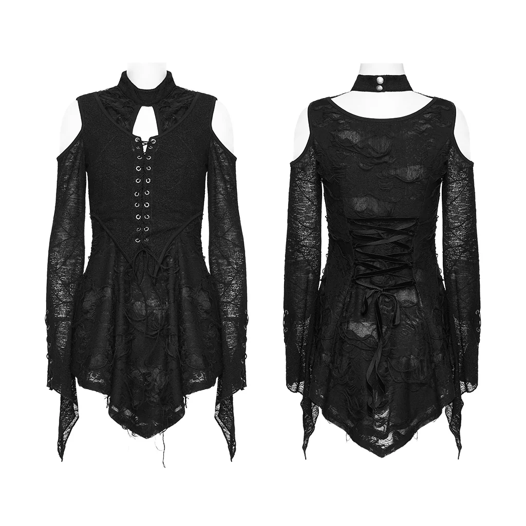 Goth Drop-Neck Daily T-Shirt - Image 5