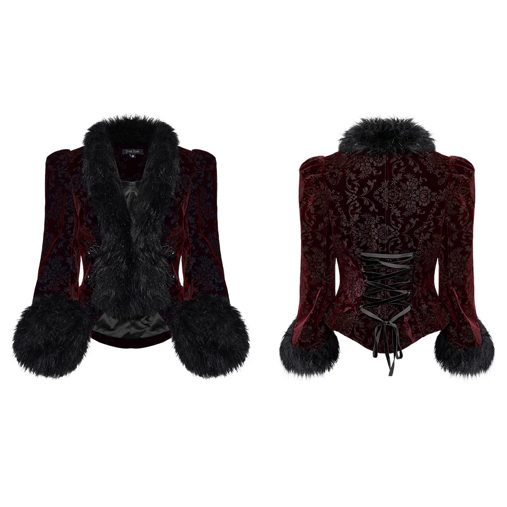 GOTH embossed velvet short jacket - Image 14