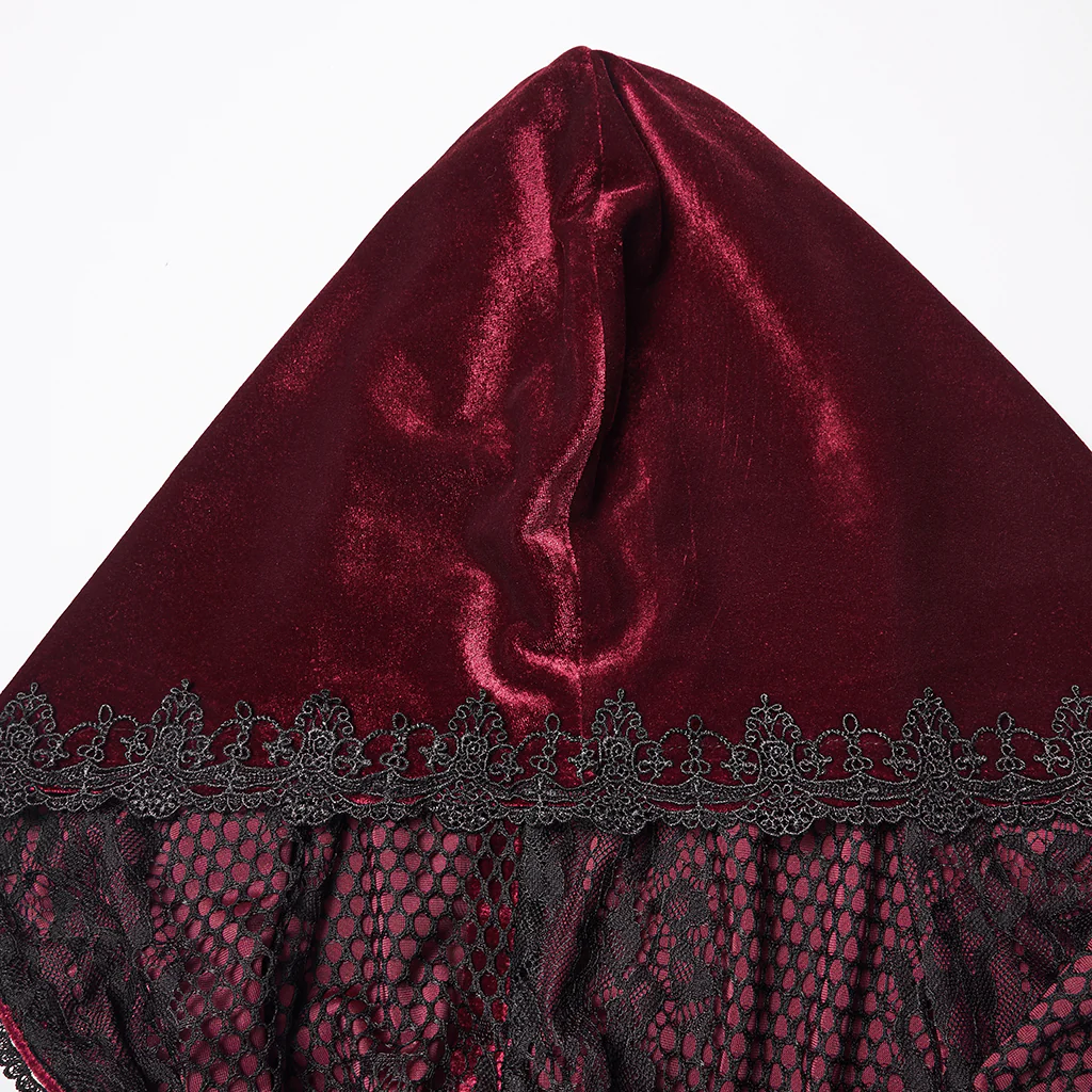 Goth Embroidered Velvet Cloak - Image 14