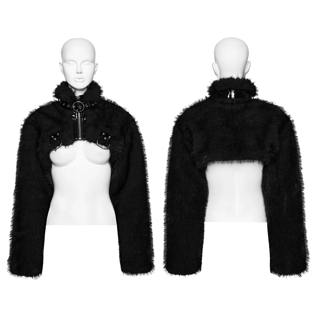 Punk personalized short fur jacket - Image 15
