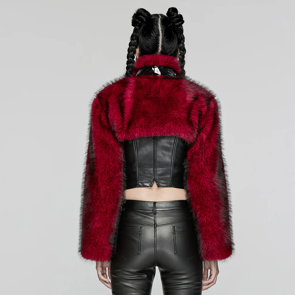 Punk personalized short fur jacket - Image 3