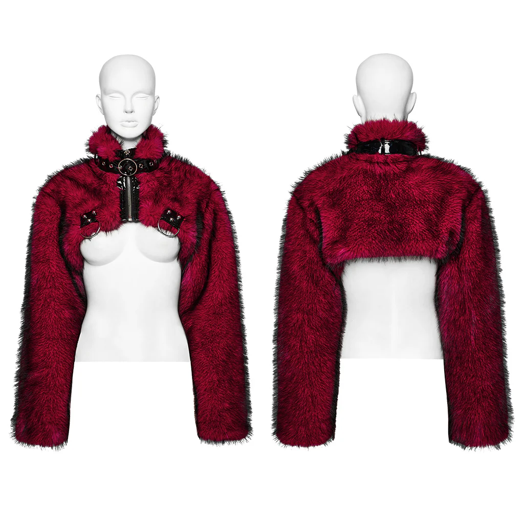 Punk personalized short fur jacket - Image 5